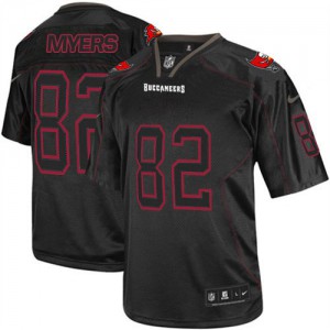 Hommes Nike Tampa Bay Buccaneers # 82 Brandon Myers Élite Lights Out noir NFL Maillot Magasin