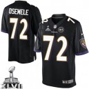 Youth Nike Baltimore Ravens &72 Kelechi Osemele Elite Black Alternate Super Bowl XLVII NFL Jersey