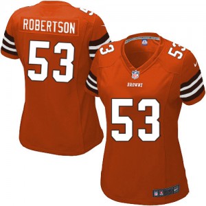 Femmes Nike Cleveland Browns # 53 Craig Robertson élite Orange alternent NFL Maillot Magasin