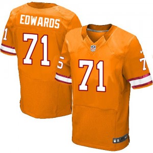 Hommes Nike Tampa Bay Buccaneers # 71 Kadeem Edwards élite Orange glaçure remplaçant NFL Maillot Magasin
