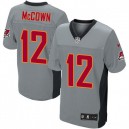 Men Nike Tampa Bay Buccaneers &12 Josh McCown Elite Grey Shadow NFL Jersey