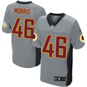Hommes Nike Washington Redskins # 46 Alfred Morris Élite gris ombre NFL Maillot Magasin