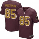 Men Nike Washington Redskins &85 Leonard Hankerson Elite Burgundy Red/Gold Number Alternate 80TH Anniversary NFL Jersey