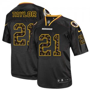 Hommes Nike Washington Redskins # 21 Sean Taylor Élite nouvelle Lights Out noir NFL Maillot Magasin