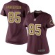 Women Nike Washington Redskins &85 Leonard Hankerson Elite Burgundy Red/Gold Number Alternate 80TH Anniversary NFL Jersey