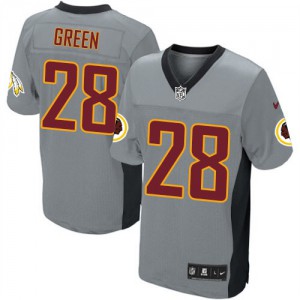 Hommes Nike Washington Redskins # 28 Darrell verte élite gris ombre NFL Maillot Magasin