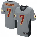 Men Nike Washington Redskins &7 Joe Theismann Elite Grey Shadow NFL Jersey