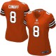 Women Nike Cleveland Browns &8 Billy Cundiff Elite Orange Alternate NFL Jersey