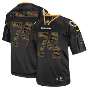 Hommes Nike Washington Redskins # 74 Tyler Polumbus Élite noire Camo Fashion NFL Maillot Magasin