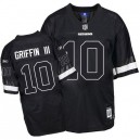 Reebok Washington Redskins &10 Robert Griffin III Black Shadow Premier EQT Throwback NFL Jersey