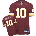 Reebok Washington Redskins &10 Robert Griffin III Red Team Color Authentic Throwback NFL Jersey