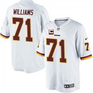 Jeunesse Nike Washington Redskins # 71 Trent Williams Élite blanc C Patch NFL Maillot Magasin