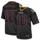 Reebok Washington Redskins &10 Robert Griffin III Lights Out Black Authentic Throwback NFL Jersey