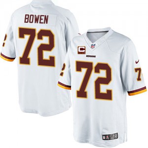 Jeunesse Nike Washington Redskins # 72 Stephen Bowen Élite blanc C Patch NFL Maillot Magasin