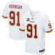 Men Nike Washington Redskins &91 Ryan Kerrigan Elite White C Patch NFL Jersey