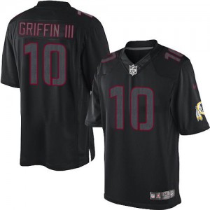 Jeunesse Nike Washington Redskins # 10 Robert Griffin III élite noir incidence NFL Maillot Magasin