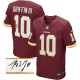 Men Nike Washington Redskins &10 Robert Griffin III Burgundy Red Team Color Elite Autographed NFL Jersey