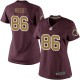 Women Nike Washington Redskins &86 Jordan Reed Elite Burgundy Red/Gold Number Alternate 80TH Anniversary NFL Jersey
