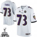 Youth Nike Baltimore Ravens &73 Marshal Yanda Elite White Super Bowl XLVII NFL Jersey