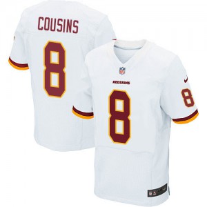 Hommes Nike Washington Redskins # 8 Kirk Cousins Élite blanc NFL Maillot Magasin