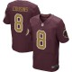 Men Nike Washington Redskins &8 Kirk Cousins Elite Burgundy Red/Gold Number Alternate 80TH Anniversary NFL Jersey