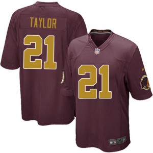 Jeunesse Nike Washington Redskins # 21 Sean Taylor élite Bourgogne rouge/or nombre alternent 80e anniversaire NFL Maillot Magasi