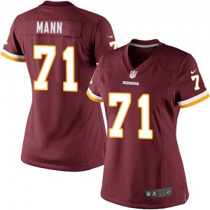 Femmes Nike Washington Redskins # 71 Charles Mann élite Bourgogne rouge équipe NFL Maillot Magasin de couleur