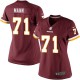 Women Nike Washington Redskins &71 Charles Mann Elite Burgundy Red Team Color NFL Jersey