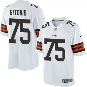 Jeunesse Browns de Cleveland Nike # Joel 75 Bitonio élite blanc NFL Maillot Magasin