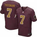 Men Nike Washington Redskins &7 Joe Theismann Elite Burgundy Red/Gold Number Alternate 80TH Anniversary NFL Jersey