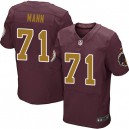 Men Nike Washington Redskins &71 Charles Mann Elite Burgundy Red/Gold Number Alternate 80TH Anniversary NFL Jersey