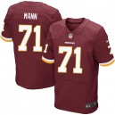 Men Nike Washington Redskins &71 Charles Mann Elite Burgundy Red Team Color NFL Jersey