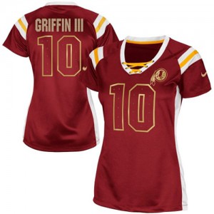Femmes Nike Washington Redskins # 10 Robert Griffin III élite Bourgogne rouge lui projet Shimmer NFL Maillot Magasin