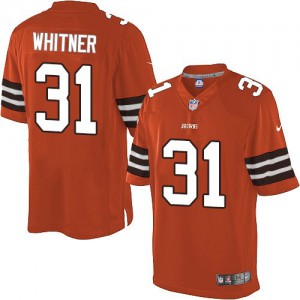 Jeunesse Browns de Cleveland Nike # 31 Donte Whitner élite remplaçant NFL Maillot Magasin Orange