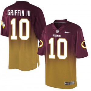 Hommes Nike Washington Redskins # 10 Robert Griffin III élite Bourgogne rouge/or Fadeaway NFL Maillot Magasin Hommes Nike Washington Redskins # 10 Robert Griffin III élite Bourgogne rouge/or Fadeaway NFL Maillot Magasin