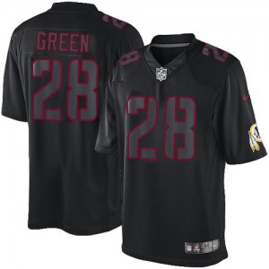 Hommes Nike Washington Redskins # 28 Darrell verte élite noir incidence NFL Maillot Magasin