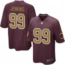 Youth Nike Washington Redskins &99 Jarvis Jenkins Elite Burgundy Red/Gold Number Alternate 80TH Anniversary NFL Jersey