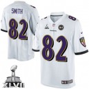Youth Nike Baltimore Ravens &82 Torrey Smith Elite White Super Bowl XLVII NFL Jersey