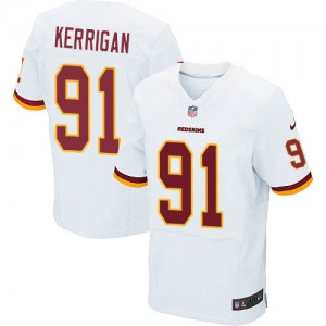 Hommes Nike Washington Redskins # 91 Ryan Kerrigan nouvelle élite blanc NFL Maillot Magasin