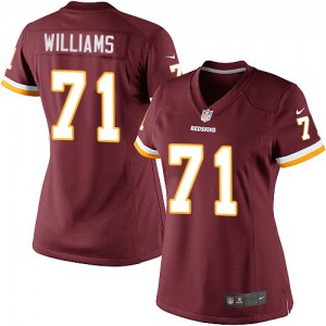 Femmes Nike Washington Redskins # 71 Trent Williams élite Bourgogne rouge équipe NFL Maillot Magasin de couleur