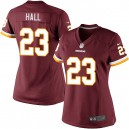 Women Nike Washington Redskins &23 DeAngelo Hall Elite Burgundy Red Team Color NFL Jersey