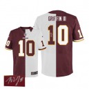 Men Nike Washington Redskins &10 Robert Griffin III Elite Team/Road Two Tone Autographed NFL Jersey