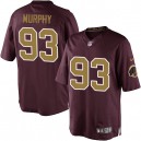 Youth Nike Washington Redskins &93 Trent Murphy Elite Burgundy Red/Gold Number Alternate 80TH Anniversary NFL Jersey