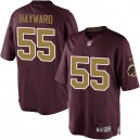 Youth Nike Washington Redskins &55 Adam Hayward Elite Burgundy Red/Gold Number Alternate 80TH Anniversary NFL Jersey