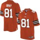 Youth Nike Cleveland Browns &81 Jim Dray Elite Orange Alternate NFL Jersey