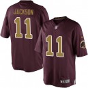 Youth Nike Washington Redskins &11 DeSean Jackson Elite Burgundy Red/Gold Number Alternate 80TH Anniversary NFL Jersey