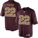 Youth Nike Washington Redskins &22 Tracy Porter Elite Burgundy Red/Gold Number Alternate 80TH Anniversary NFL Jersey