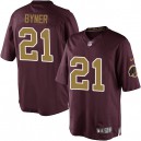 Youth Nike Washington Redskins &21 Earnest Byner Elite Burgundy Red/Gold Number Alternate 80TH Anniversary NFL Jersey