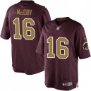 Youth Nike Washington Redskins &16 Colt McCoy Elite Burgundy Red/Gold Number Alternate 80TH Anniversary NFL Jersey