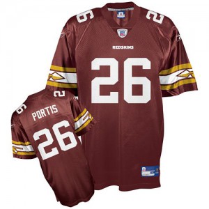 Reebok Washington Redskins # 26 Clinton Portis Bourgogne rouge couleur Replica Throwback NFL maillot de l'équipe Reebok Washington Redskins # 26 Clinton Portis Bourgogne rouge couleur Replica Throwback NFL maillot de l'équipe